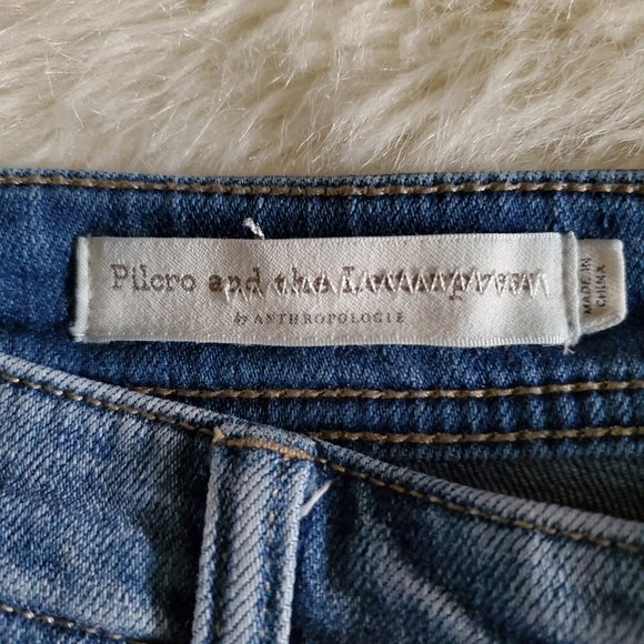 Anthropologie Pilcro Slim Boyfriend Jeans Side Stripe Distressed Size 27 - Picture 7 of 13